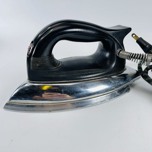 Sunbeam Ironmaster Iron A-4 Fabric Chord *Tested Works* Vtg Retro Design - Picture 1 of 13